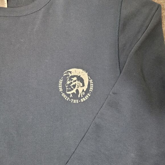 Diesel Umlt-Willy Mens Size M Pullover Jumper Casual Crewneck Blue Sweatshir - Picture 7 of 12